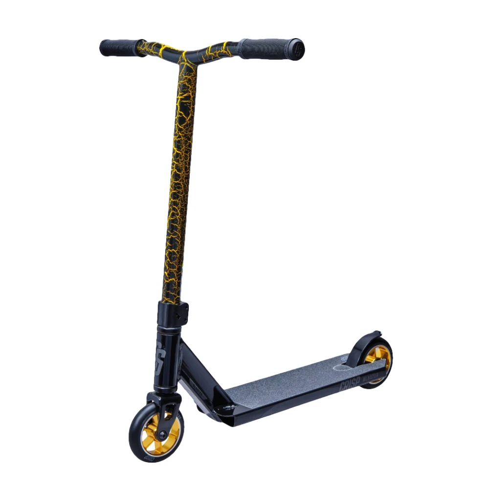 Crisp Blaster Mini 2020 Stunt Scooter Black/ Gold Cracking 3 Crisp Blaster Mini 2020 Stunt Scooter Black/ Gold Cracking