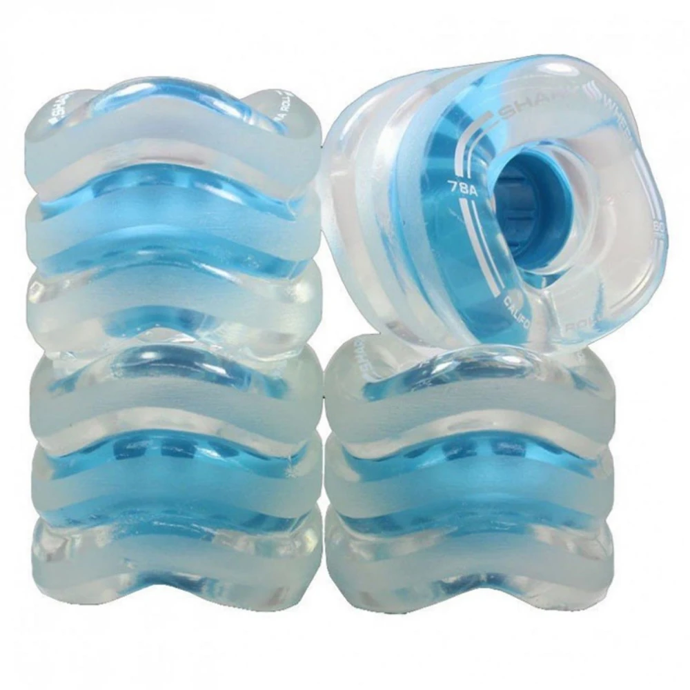 Shark Wheels CALIFORNIA ROLL (4er Set) 60mm/ 78a Clear Blue Core 3 Shark Wheels CALIFORNIA ROLL (4er Set) 60mm/ 78a Clear Blue Core